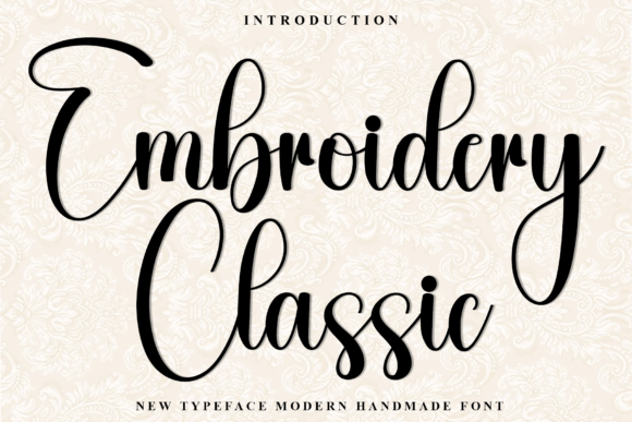 Embroidery Classic: A Festive Font for Holiday Creations